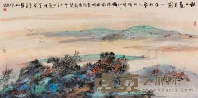 徐国兴 2006年作 秋山观景图 镜心 64.5×130cm